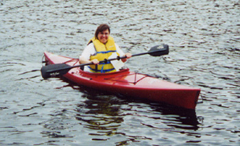 Mary kayaking